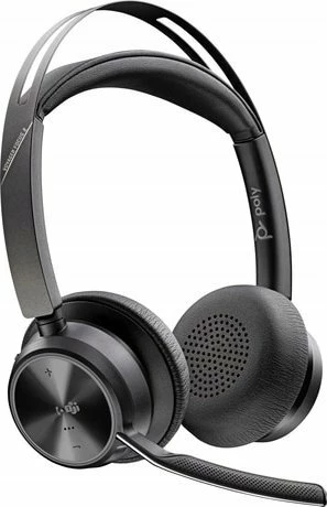 Kufje Poly Voyager Focus 2 9T9J4AA, ANC, Bluetooth 5.1, me mikrofon, set me adapter BT700 USB-C, zi