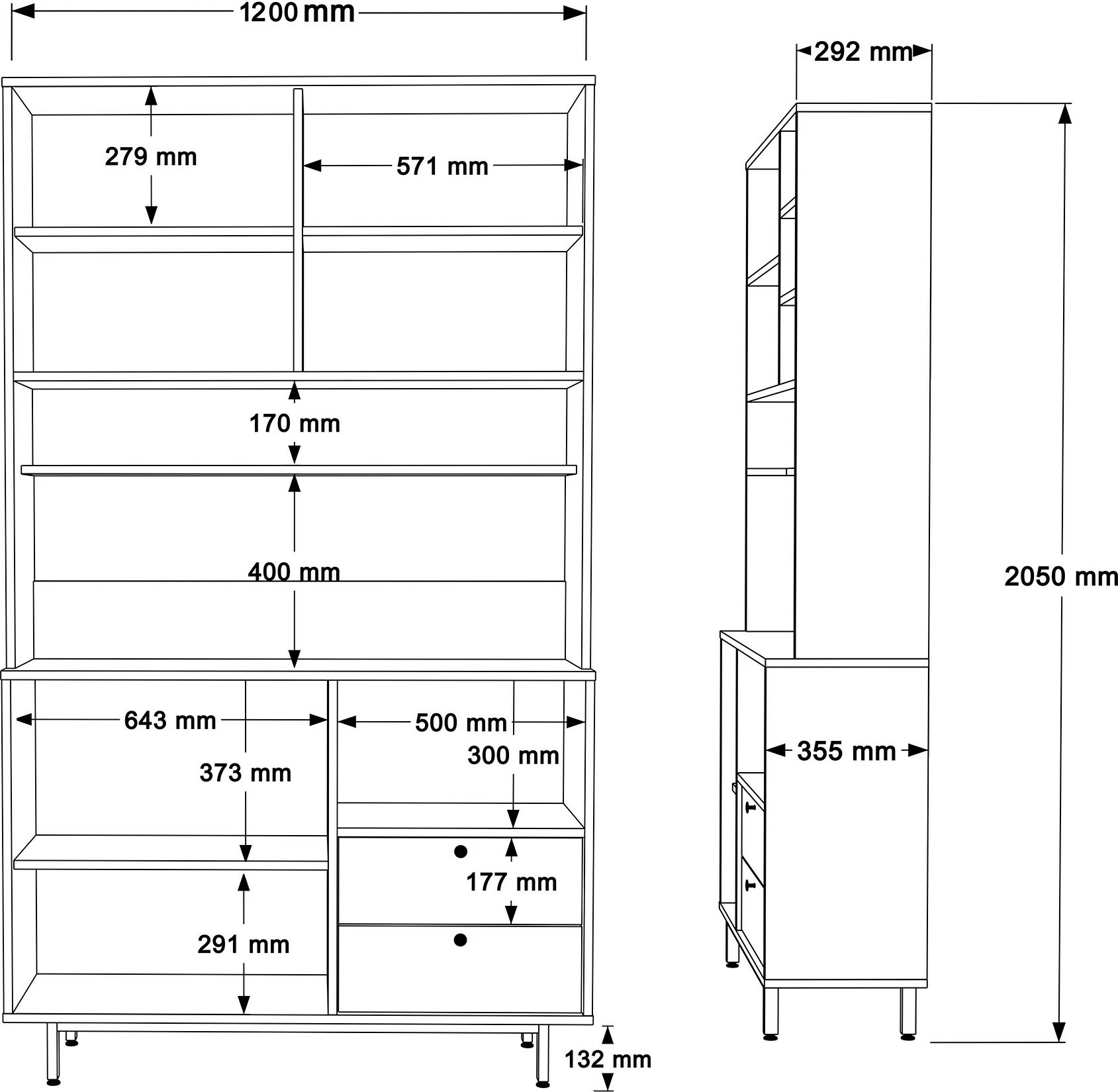 Dollap multifunksional Hanah Home, RE7-SY, ngjyrë lisi dhe e gjelbër