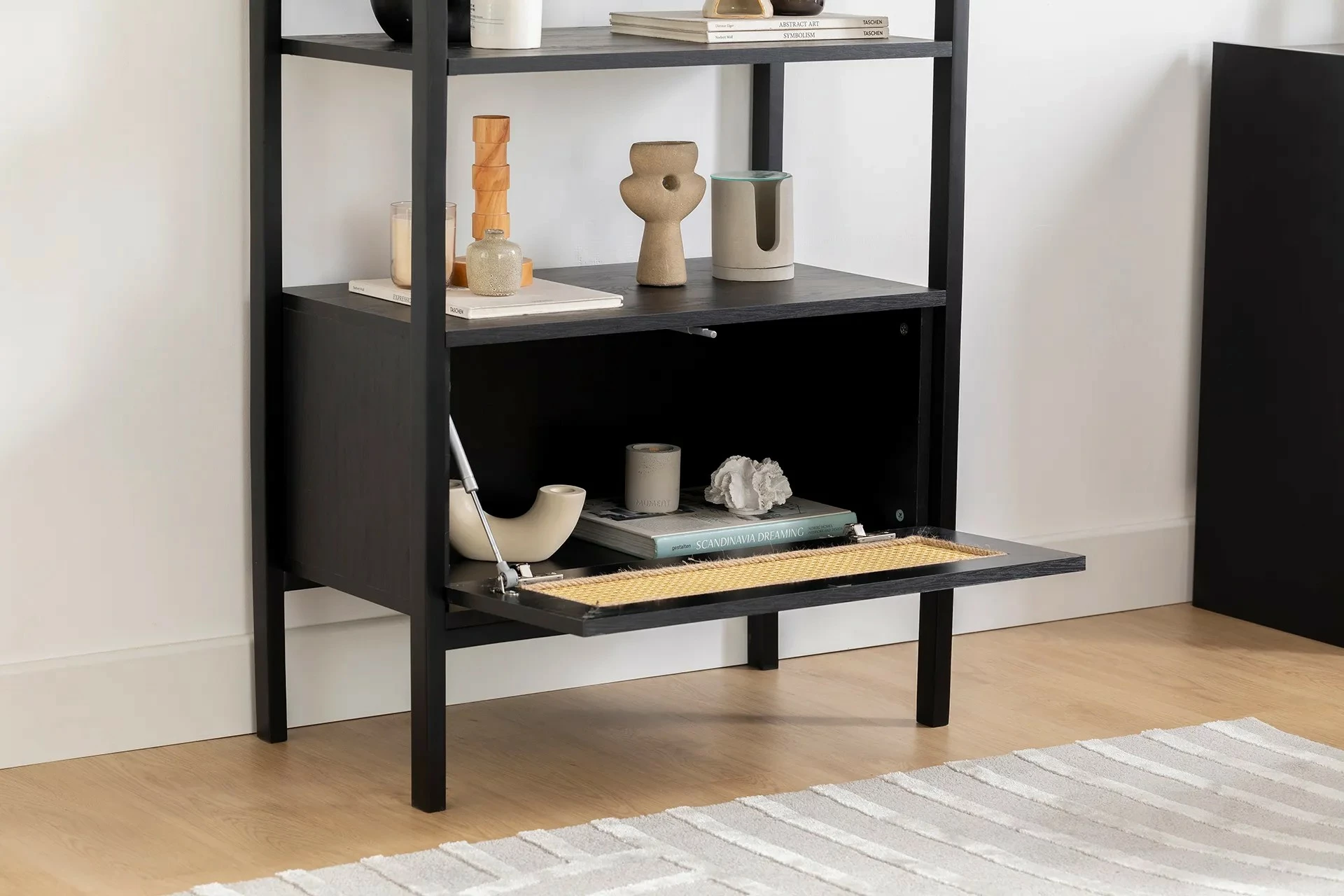 Raft librash Skye Decor, Nala 76, ngjyrë e zezë