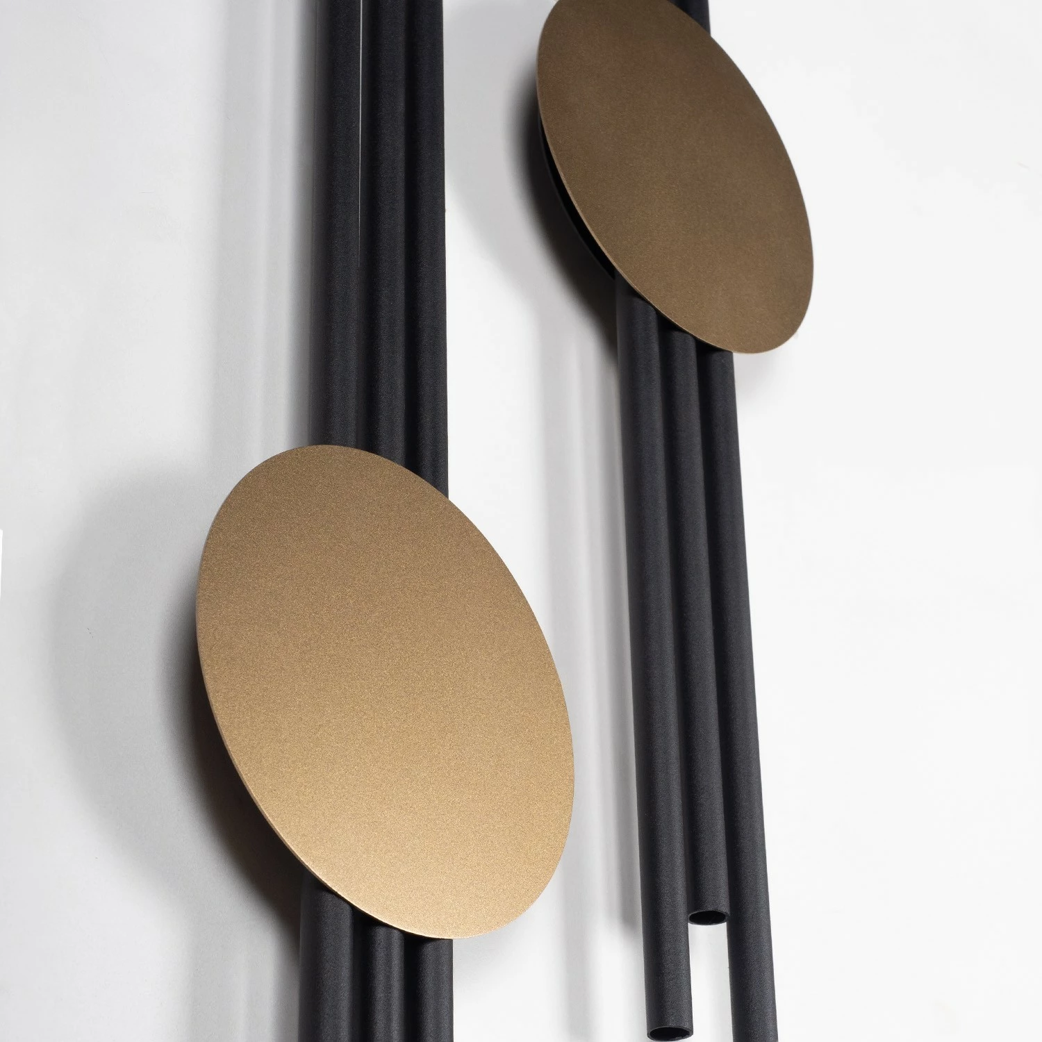 Aksesor dekorativ metalik për mur Wallity, vija antike, set - APT799