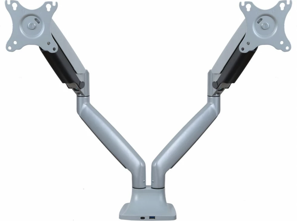 Mbajtëse tavoline me gaz për 2 monitorë ART RAMM L-36HD, 17-35", Metal, E zezë