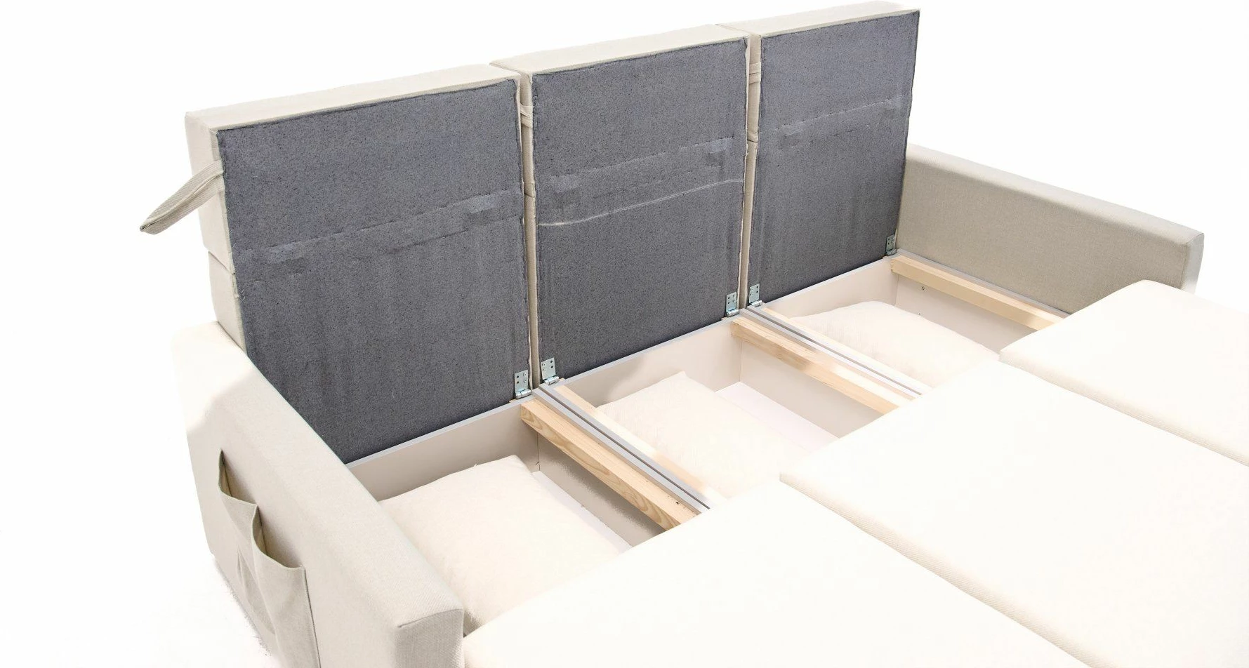 Divan-krevat treshe, Atelier del Sofa, Saros, ngjyrë kafe