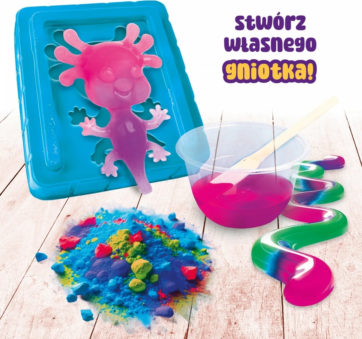 Set lodër kreative Lisciani Slumi Science, Axolotl Squishy, shumëngjyrësh