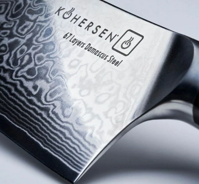 Satarë KOHERSEN Elegance, 16.5 cm, Dru Ebony, Çelik Damask