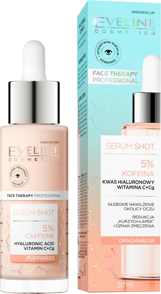 Serum për sy Eveline Cosmetics Serum Shot Energizing Eye Skin Treatment 5% Caffeine për femra 30ml