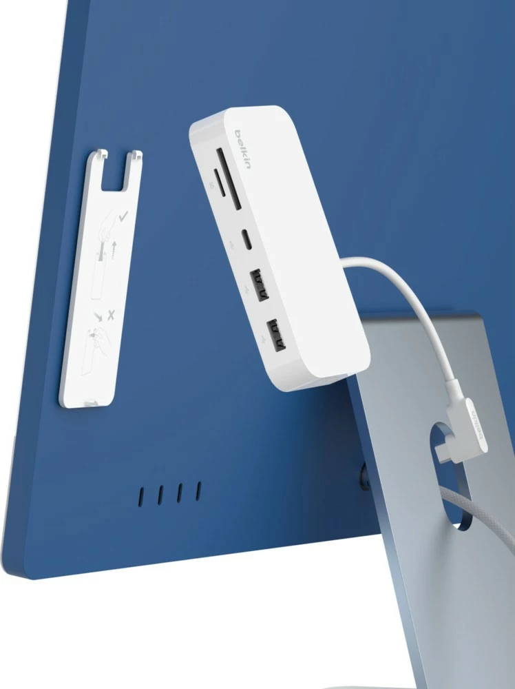 Hub USB-C Belkin INC011btWH 6-në-1, 10Gbps, i bardhë