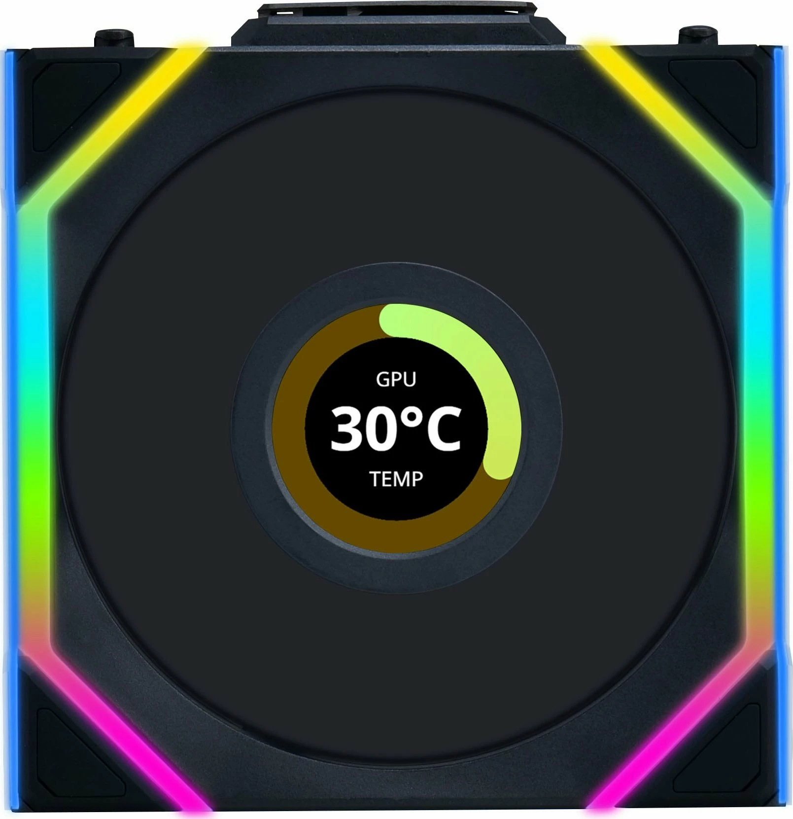 Ventilator kompjuteri Lian Li UNI FAN SL Wireless LCD 120, 120mm ARGB, LCD 1.6\", 4-pin PWM, 1900rpm, i zi, 1 copë (12SLLCD1W1B)