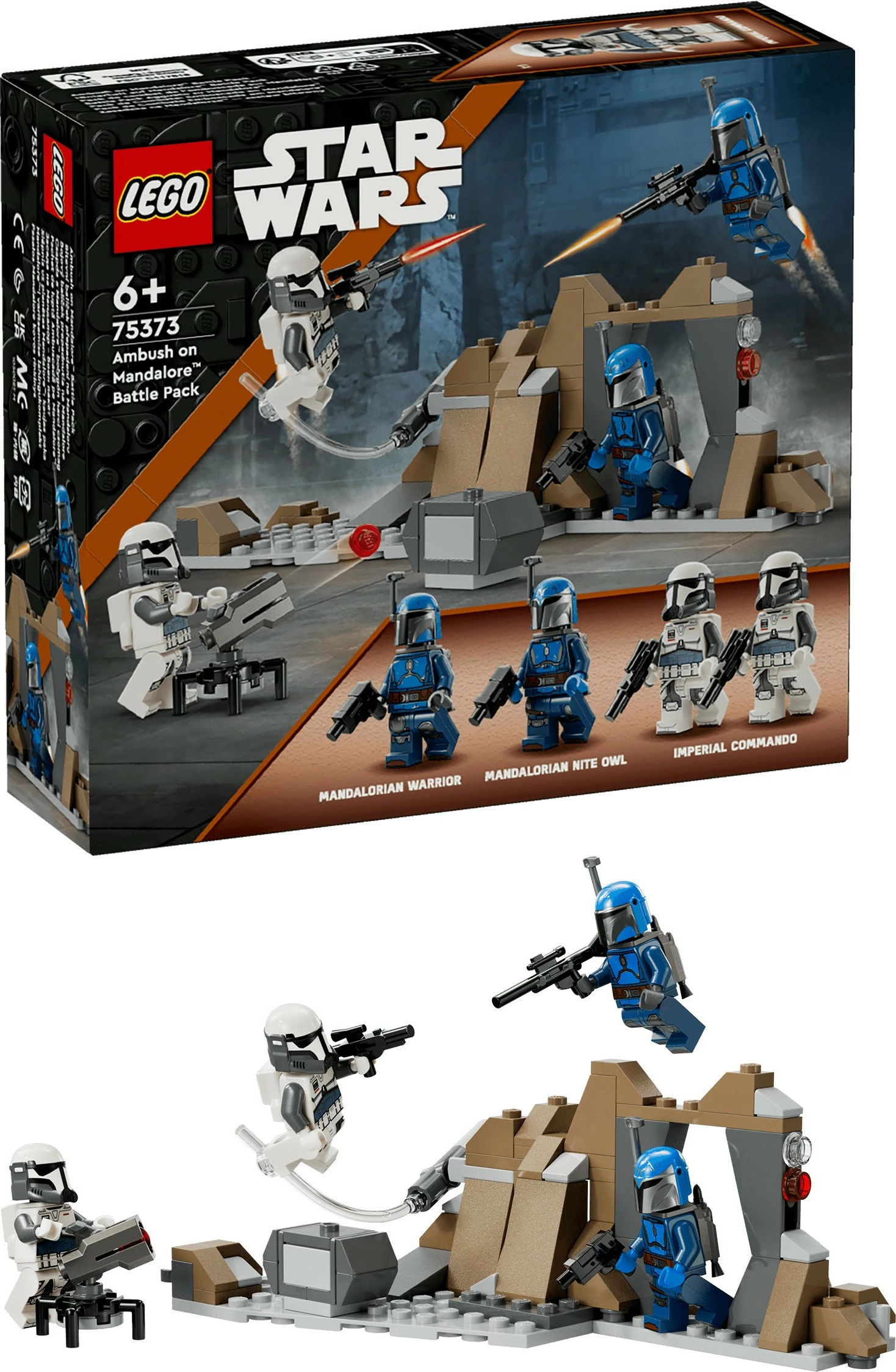 Set ndërtimi LEGO Star Wars 75373 Ambush on Mandalore Battle Pack, 109 pjesë, multikolor