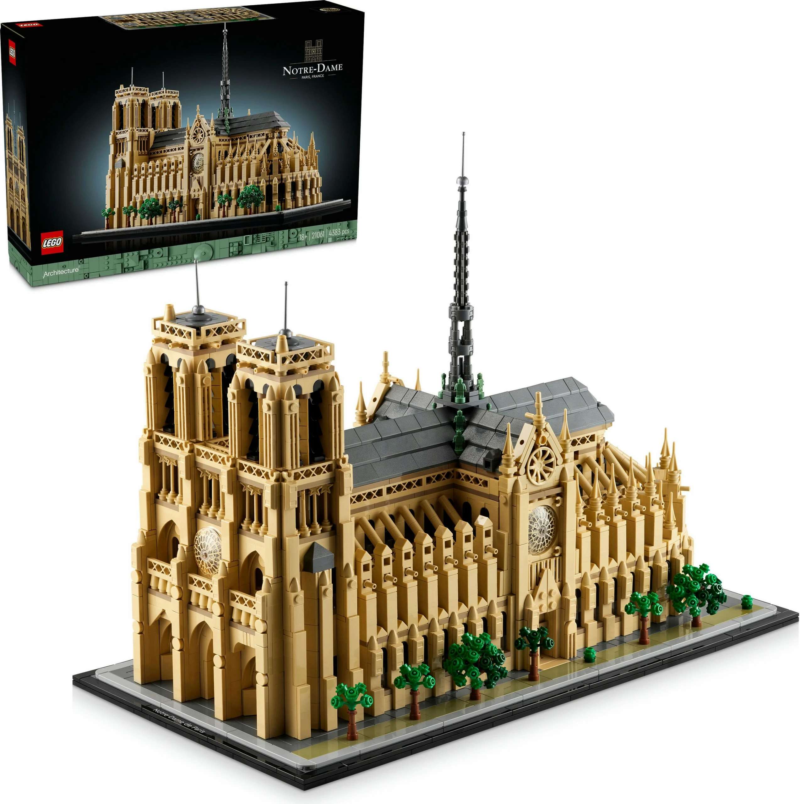 Set ndërtimi LEGO Architecture Notre-Dame de Paris, 4383 pjesë, plastikë, shumëngjyrësh