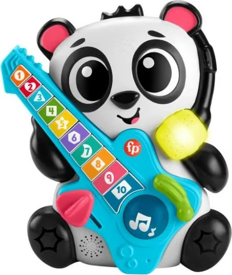 Lodër edukative Fisher Price Link Squad Panda Counting and Shapes, muzikore, shumëngjyrëshe