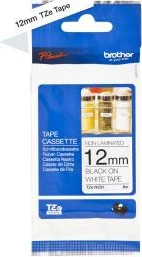 Kasetë shirit etiketimi, Brother, TZe-N231, 12 mm, jo i laminuar, e zezë në të bardhë