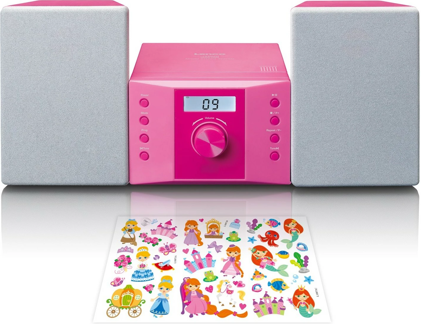 Altoparlantë Lenco MC-013, MP3, FM radio, AUX, rozë