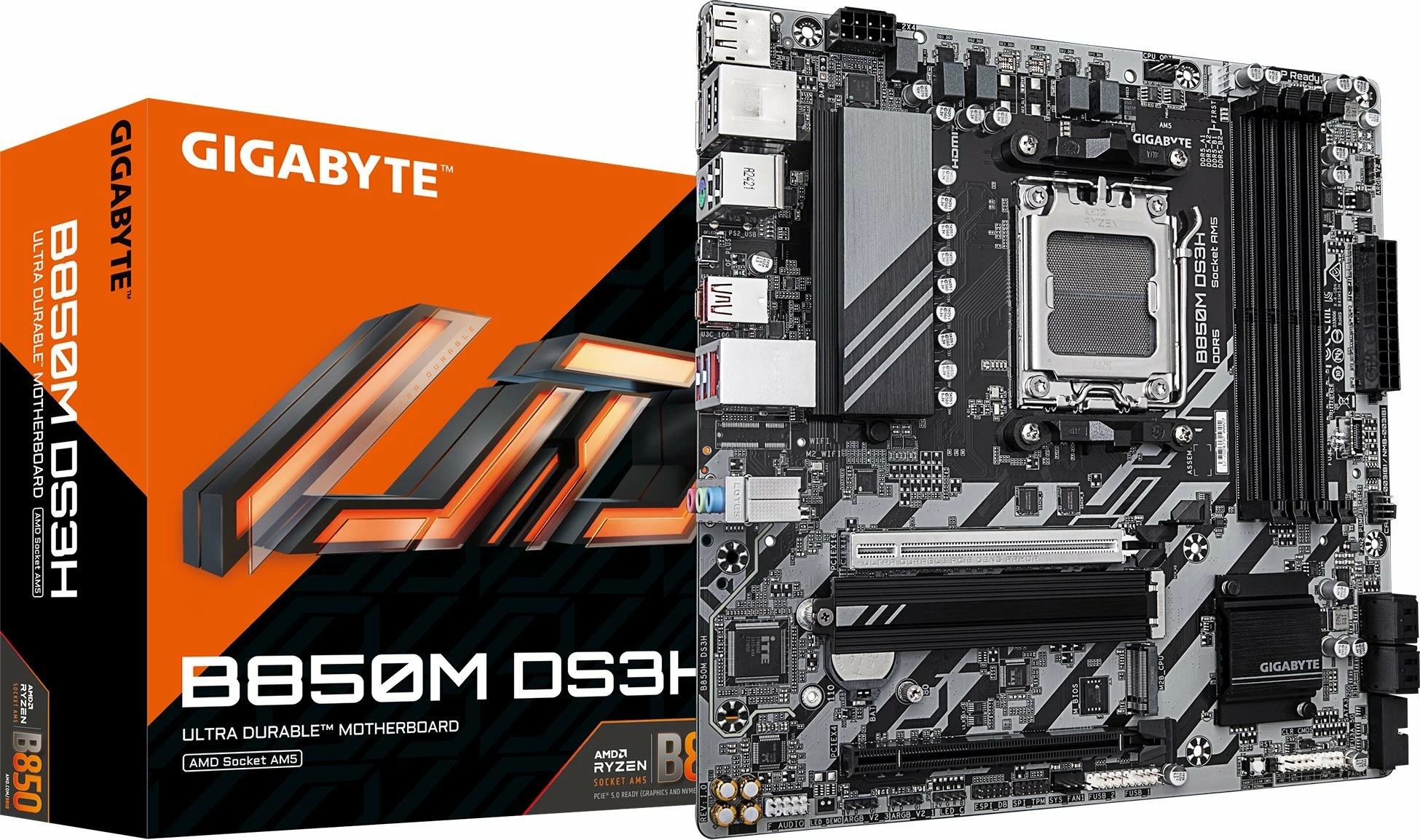 Pllakë amë Gigabyte B850M DS3H Micro ATX, AM5, DDR5