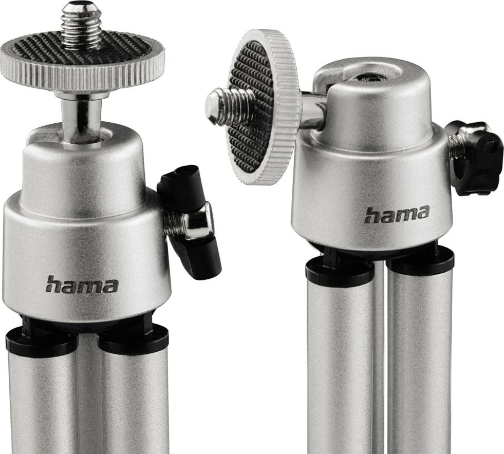 Tripod mini 2-në-1 Hama Fancy 4666 për smartphone dhe kamera, argjend