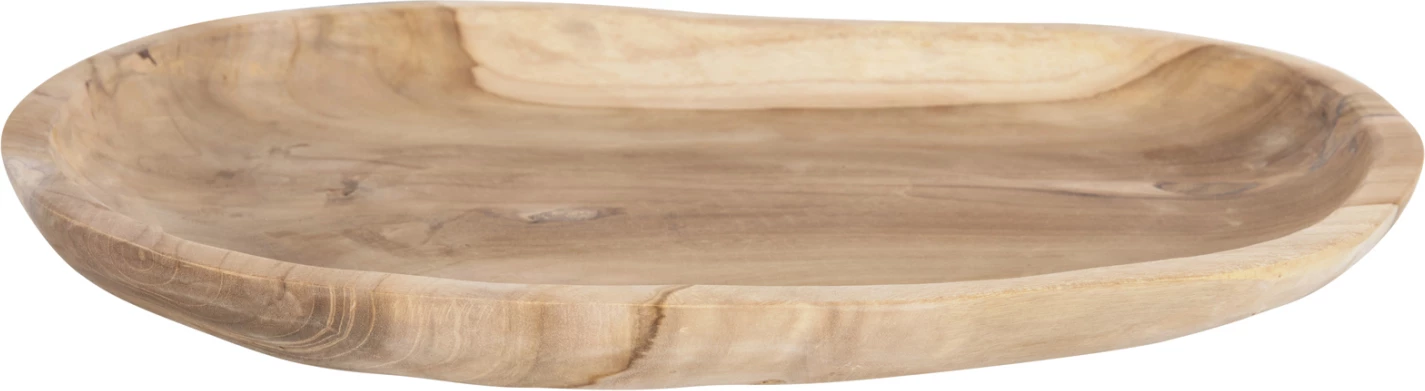 Dekor Tavoline FH4293, tepsi ovale, dru tik i ricikluar, 45x35x4H cm