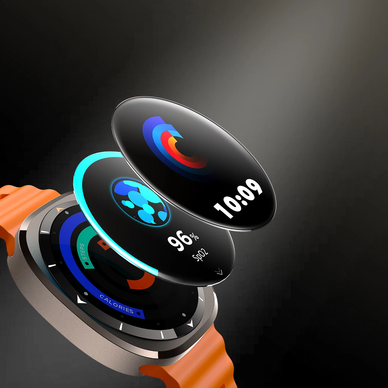 Smartwatch, Joyroom JR-FV2, 1.43" AMOLED 466×466 1000 nits, Bluetooth 5.4, IP68, bateri 300 mAh, me pranim thirrjesh, portokalli