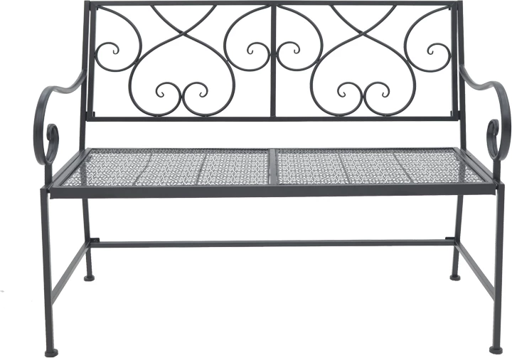 Stol metalik, ngjyrë e zezë, 114x45x90cm
