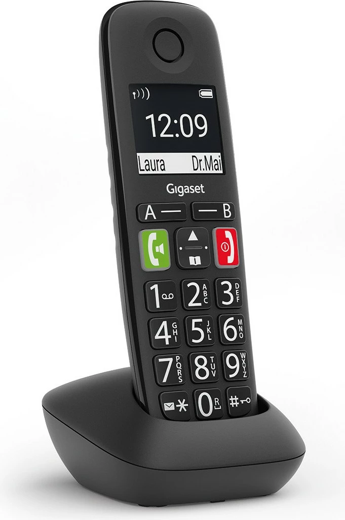 Telefon pa tela Gigaset E290HX, DECT, 150 kontakte, i zi