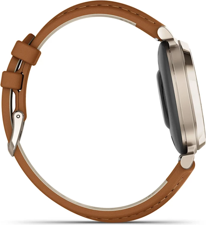 Smartwatch Garmin Lily® 2 Classic – Cream Gold with Tan Leather Strap