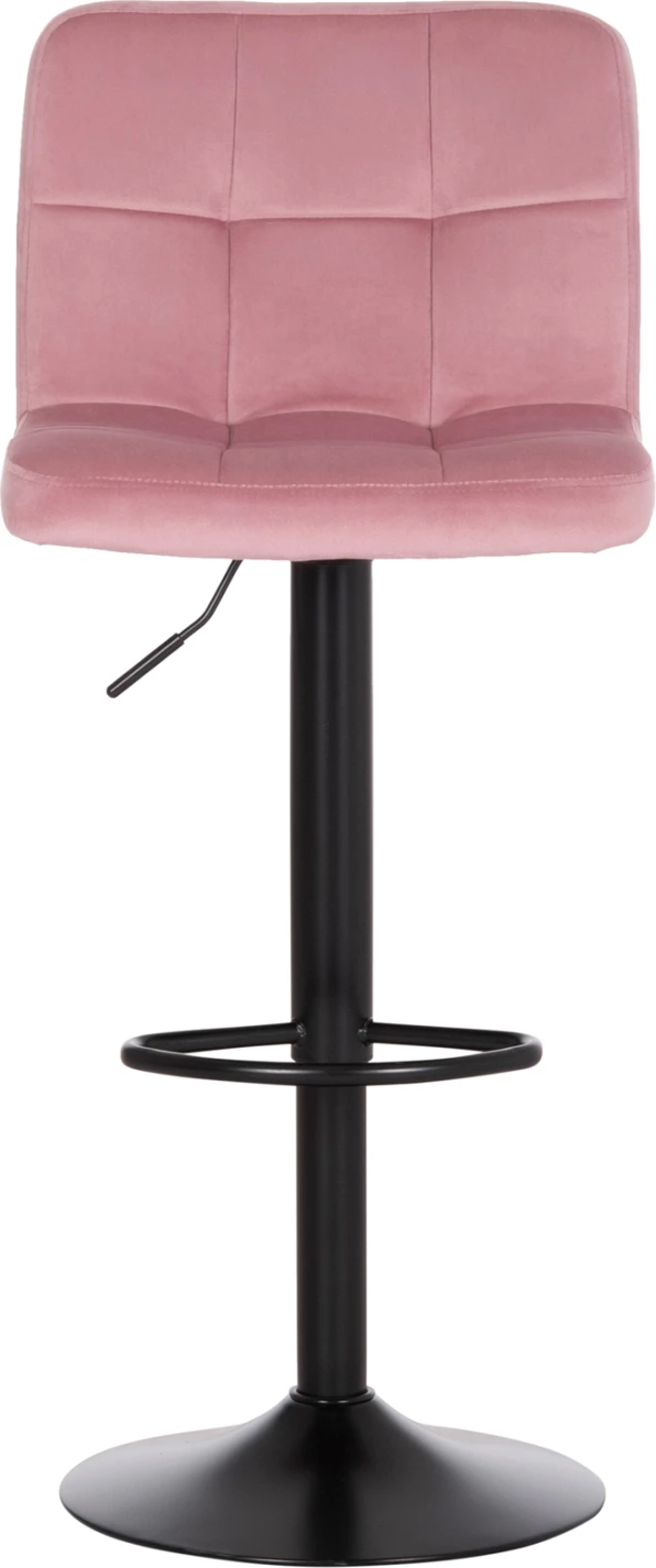 Karrige për bar rrotulluese DIANA, kadife rozë e zbehtë, metal i zi mat, FH202.42, 44x52x109cm, set prej 2 copësh