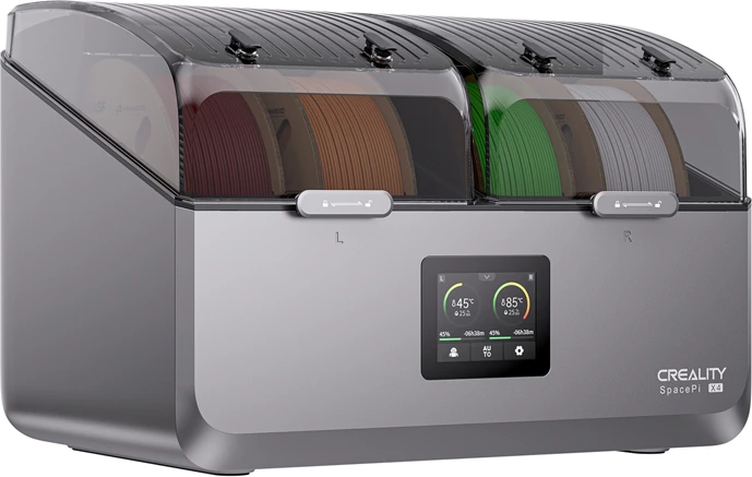 Tharëse filamenti Creality SpacePi X4 për printer 3D, 4 dhoma, kontroll temperature, gri