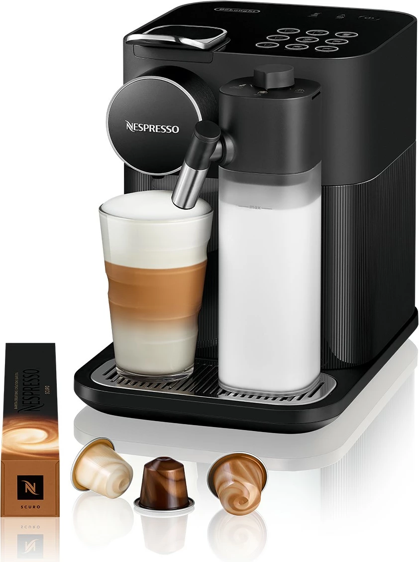 Aparat kafeje kapsula DeLonghi Nespresso Lattissima Gran EN 640.B, 1L, e zezë