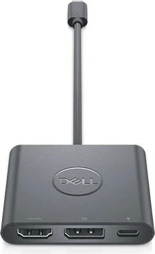 Adapter video Dell USB-C në DisplayPort/HDMI + PPT, gri