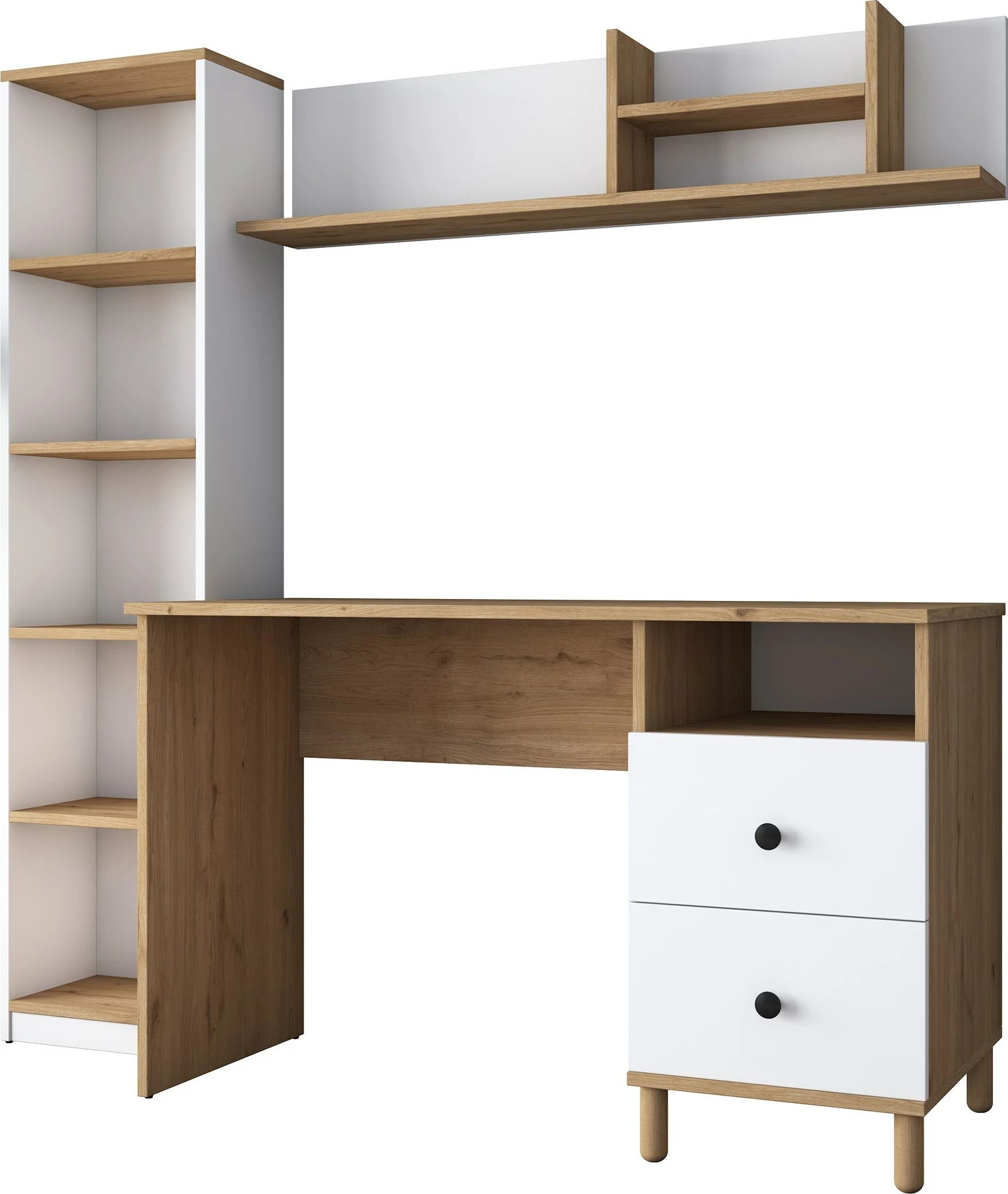 Tavolinë pune Hanah Home, HA115 - 2642, ngjyrë arr dhe e bardhë