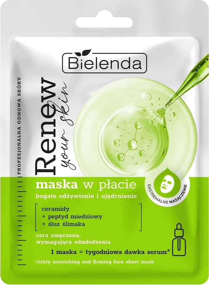 Maskë fytyre për femra Bielenda Renew Your Skin, 1 copë
