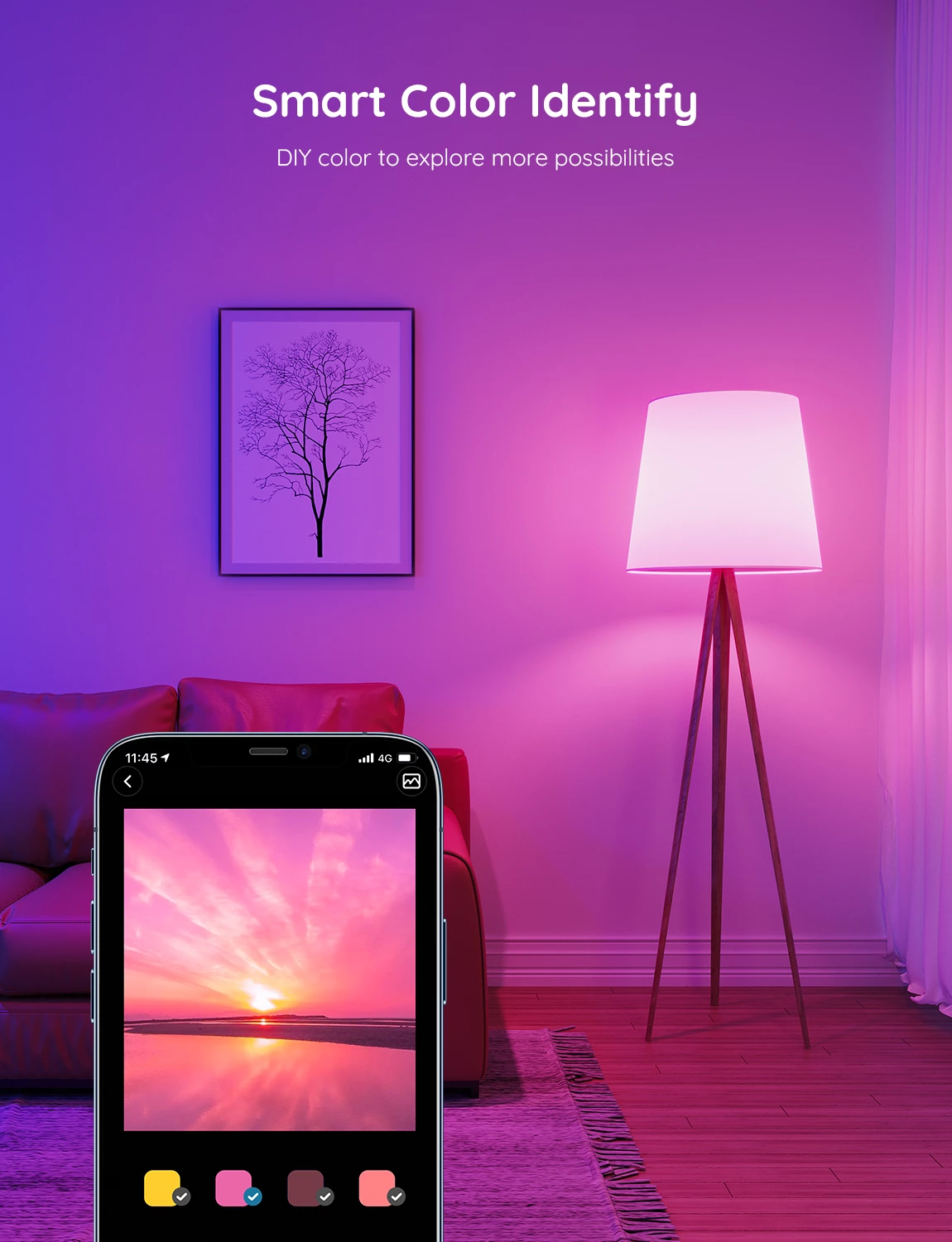 Llambë LED smart Govee RGBWW E27 800 lm