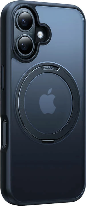 Mbështjellës Torras Ostand Pro për iPhone 16, i zi