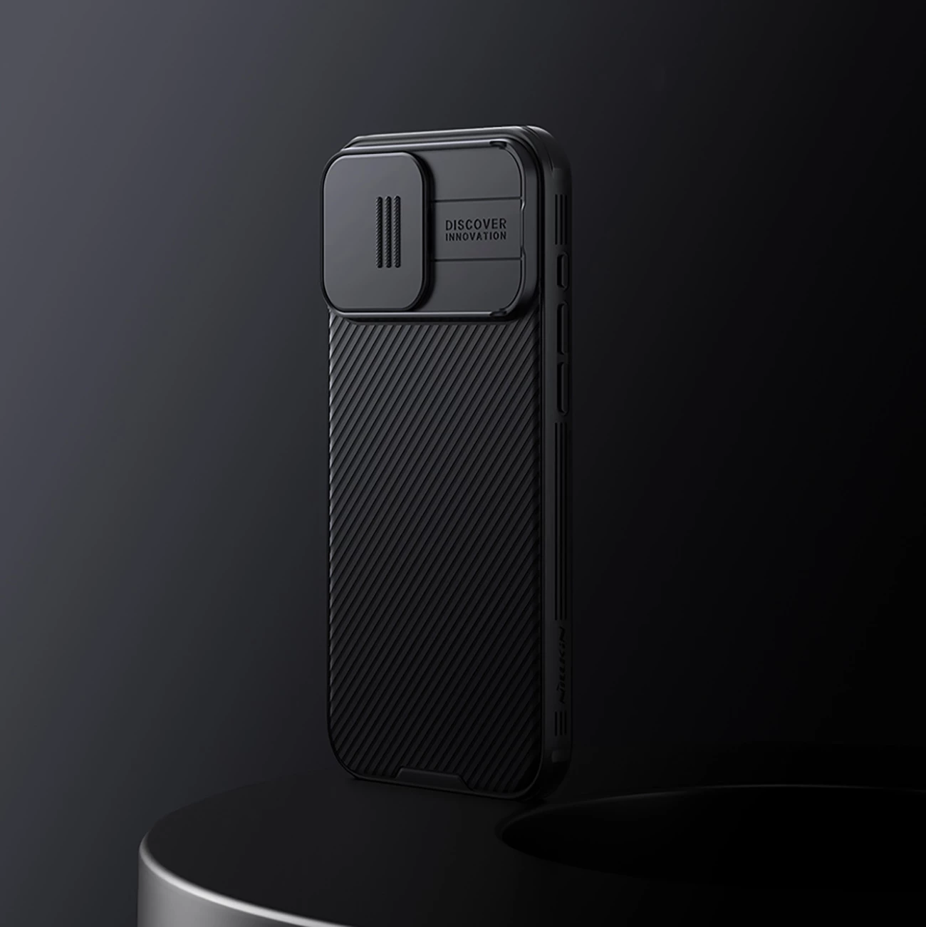 Mbështjellës Nillkin CamShield Pro Magnetic për iPhone 16 Pro Max, i zi
