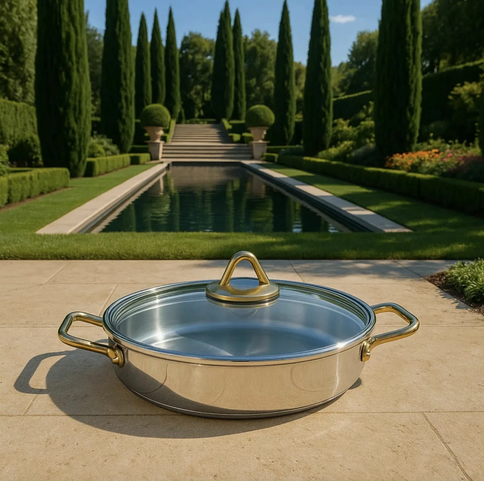 Set tenxheresh inox, argjend dhe ar, D51 (2 copë)