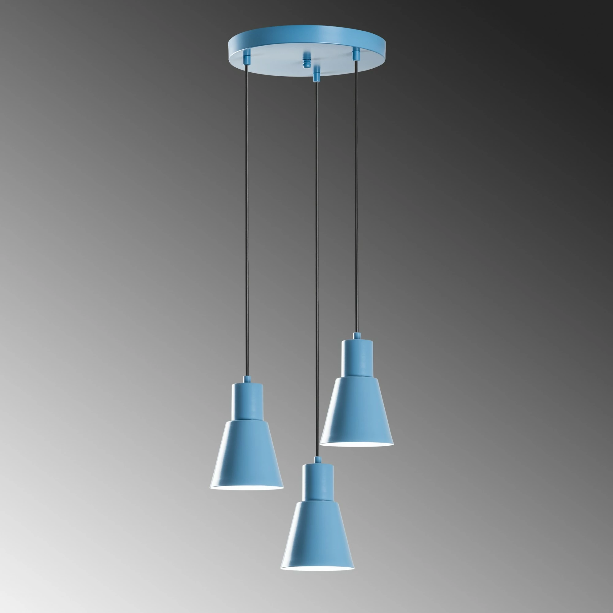 Llambadar Opviq, Konikkem - 6357, 3 drita, ngjyrë kaltër e çelët