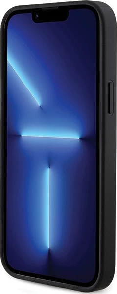 Mbështjellës Guess 4G Triangle Metal Logo për iPhone 14 Pro, i zi