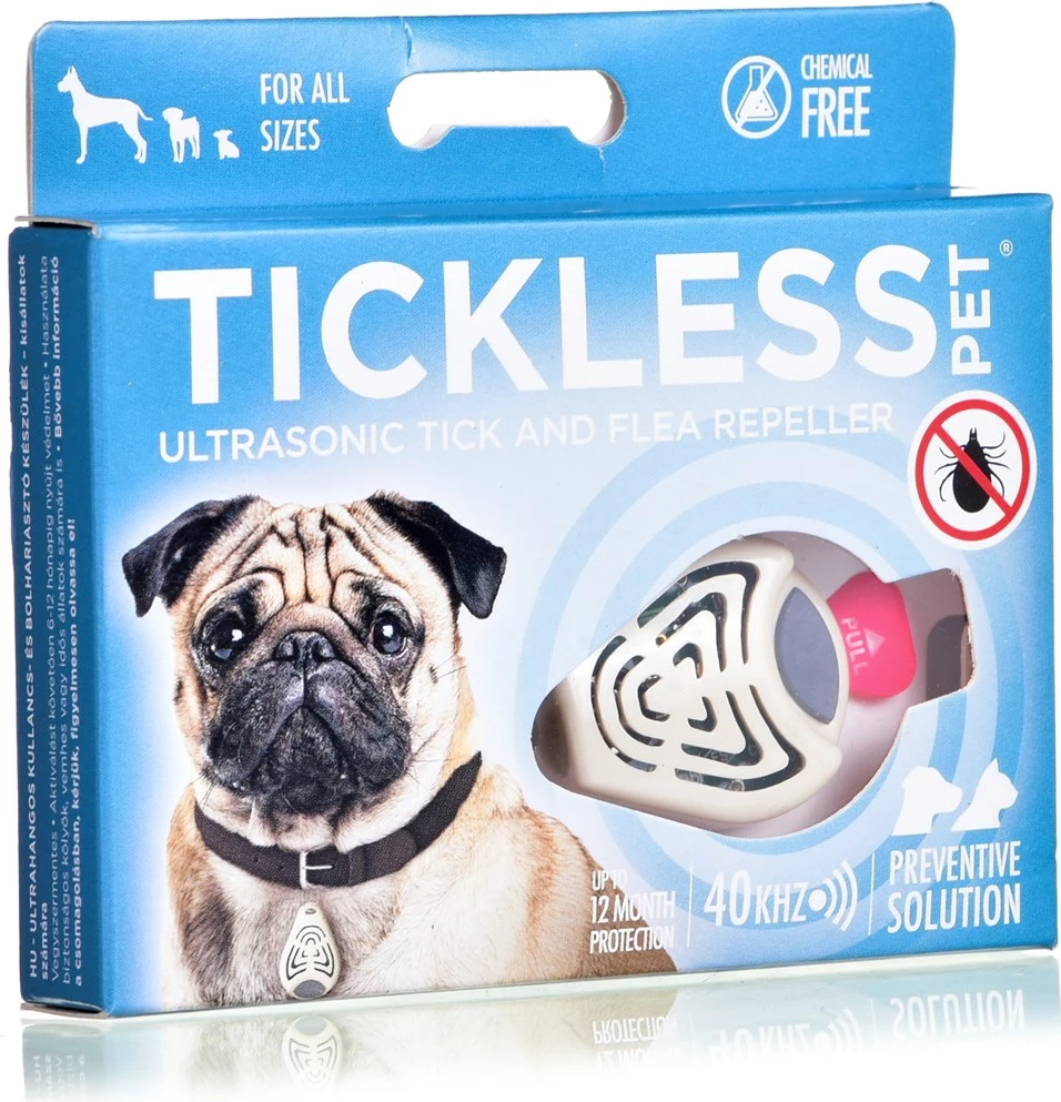 Repelues ultrasonik për rriqra TICKLESS PRO-101BE për qen e mace, Bezhe