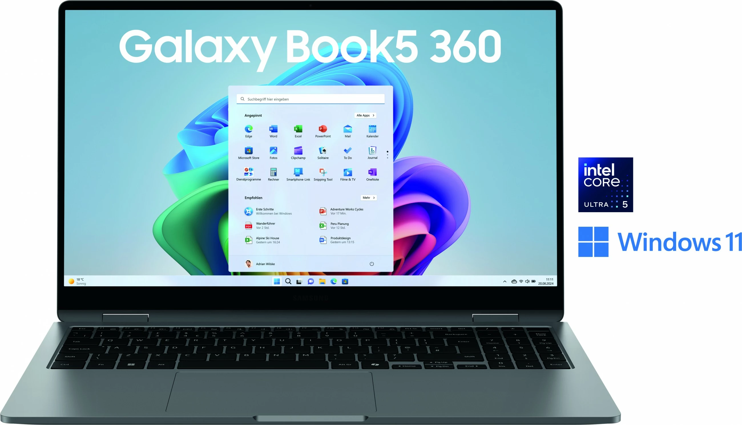 Laptop Samsung Galaxy Book5 360 CU5 228V, 32GB RAM, 512GB SSD, gri