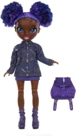 Kukull Rainbow High Junior Krystal Bailey me aksesorë, 23 cm, vjollcë