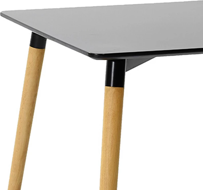 Tavolinë ngrënie Natali MDF, sipërfaqe e zezë, 150x80x75cm