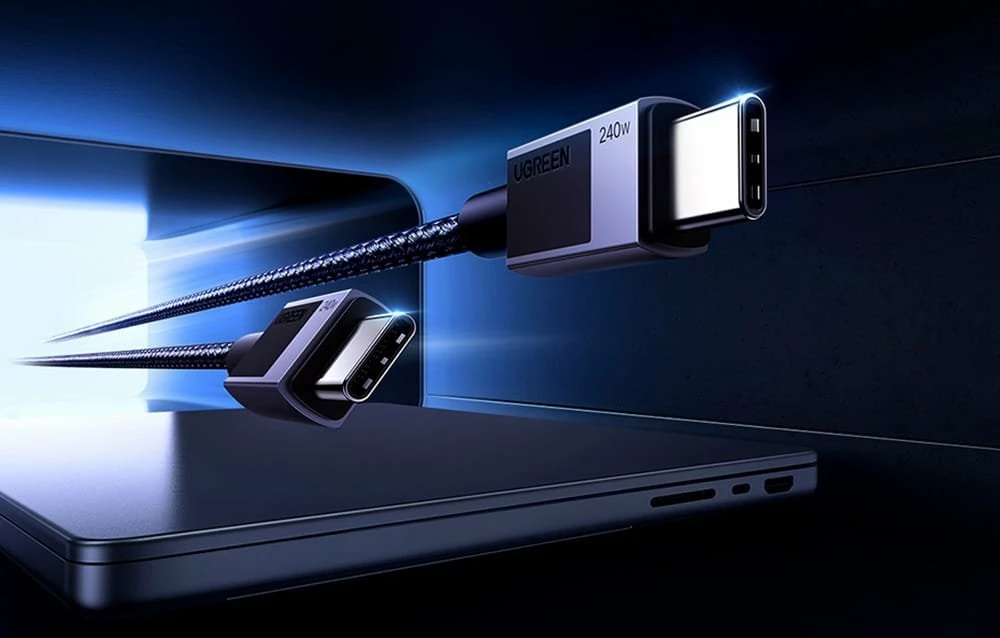 Kabllo USB-C në USB-C Ugreen LP513 (UGR5580) 2 m PD 3.1 240W, e zezë