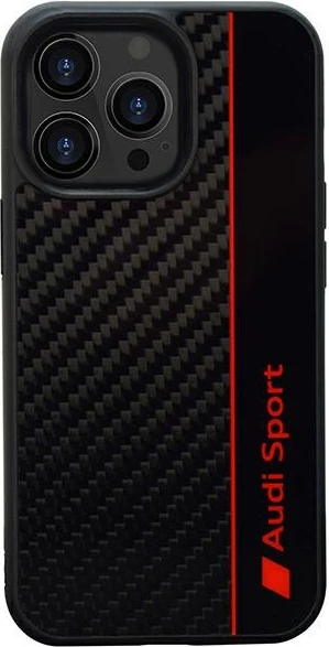 Mbështjellës Audi Carbon Fiber Stripe për iPhone 13 Pro / 13 6.1", i zi