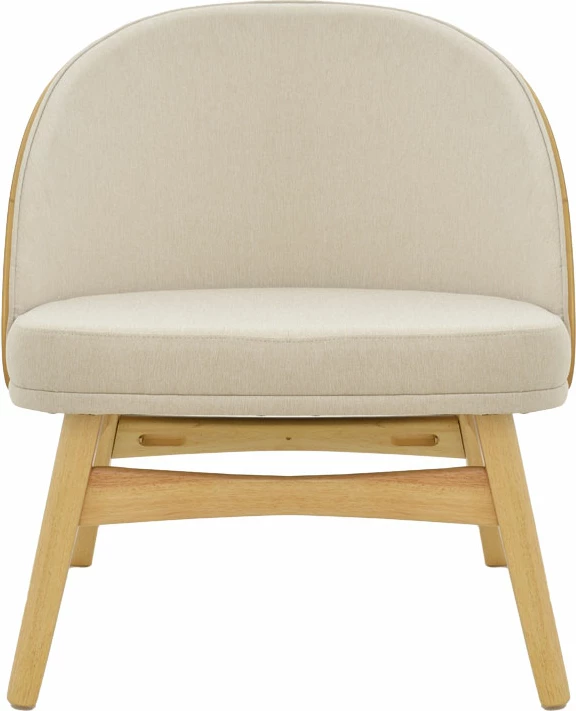 Karrige Sarian, pëlhurë bezhë-dru gome, këmbë natyrale, 69,5x71x70.5cm, set prej 2 copë