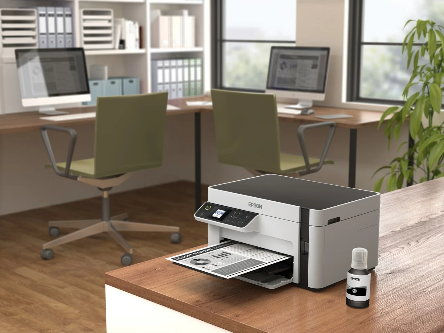 Printer Epson EcoTank M2120, Inkjet, Wi-Fi, Bardhë