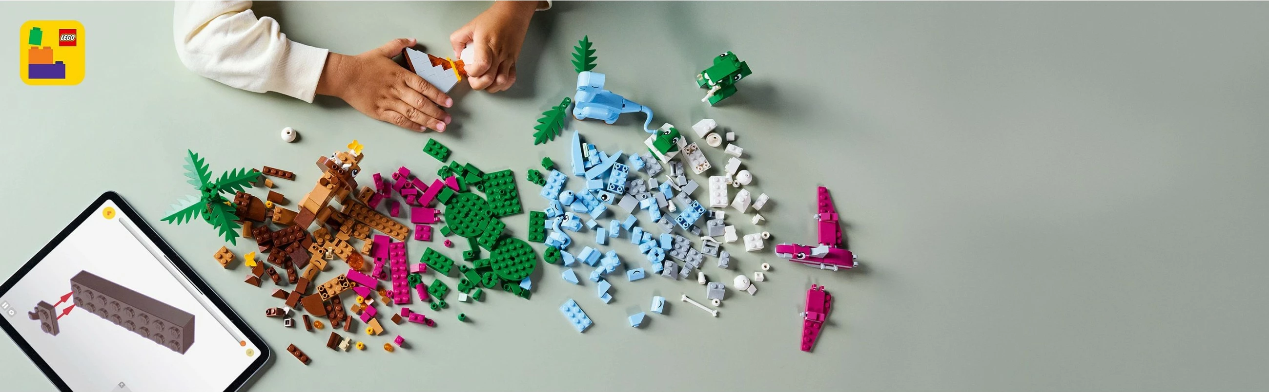 Set ndërtimi LEGO Classic 11041 Kreative Dinosaurier, 450 pjesë, shumëngjyrësh