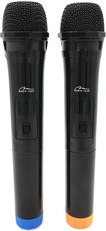 Set mikrofonash wireless Media-Tech Accent Pro MT395 për karaoke, 2 copë, zi
