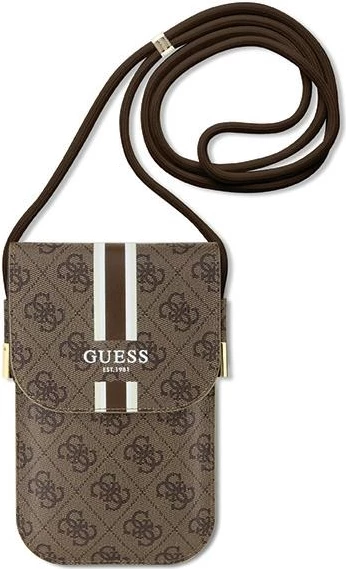 Çantë për celular Guess 4G Stripes, kafe