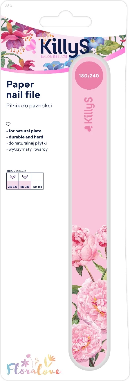 Lëmues për thonj KillyS Floralove Pink Simple, 1 copë