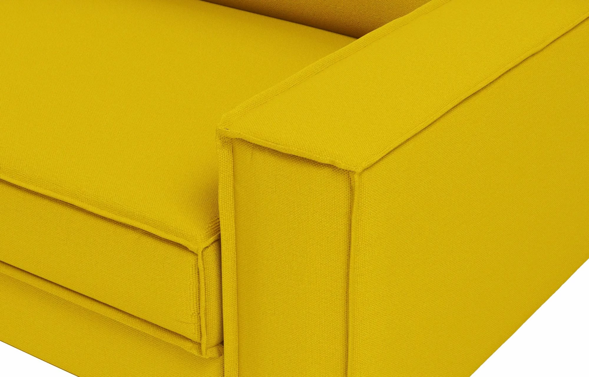 Divan treshe Atelier del Sofa, ngjyrë sunflower, walnut