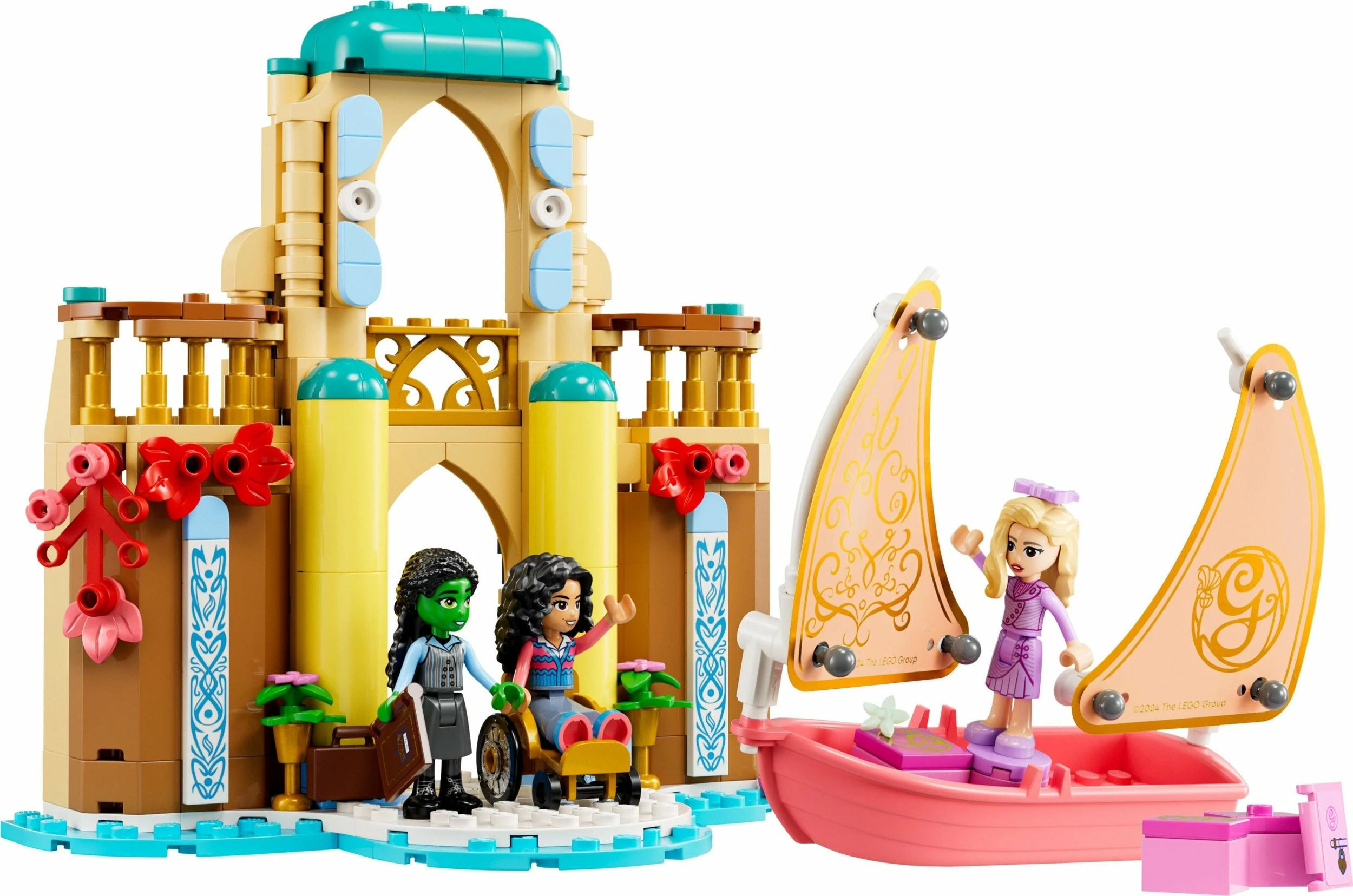 Set ndërtimi LEGO Wicked Glinda, Elphaba dhe Nessarose në Shiz University 75681, 304 copë, 7+