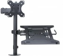 Mbajtës tavoline për monitor dhe laptop ART RAMM L-24, 13-32", Metal, i zi